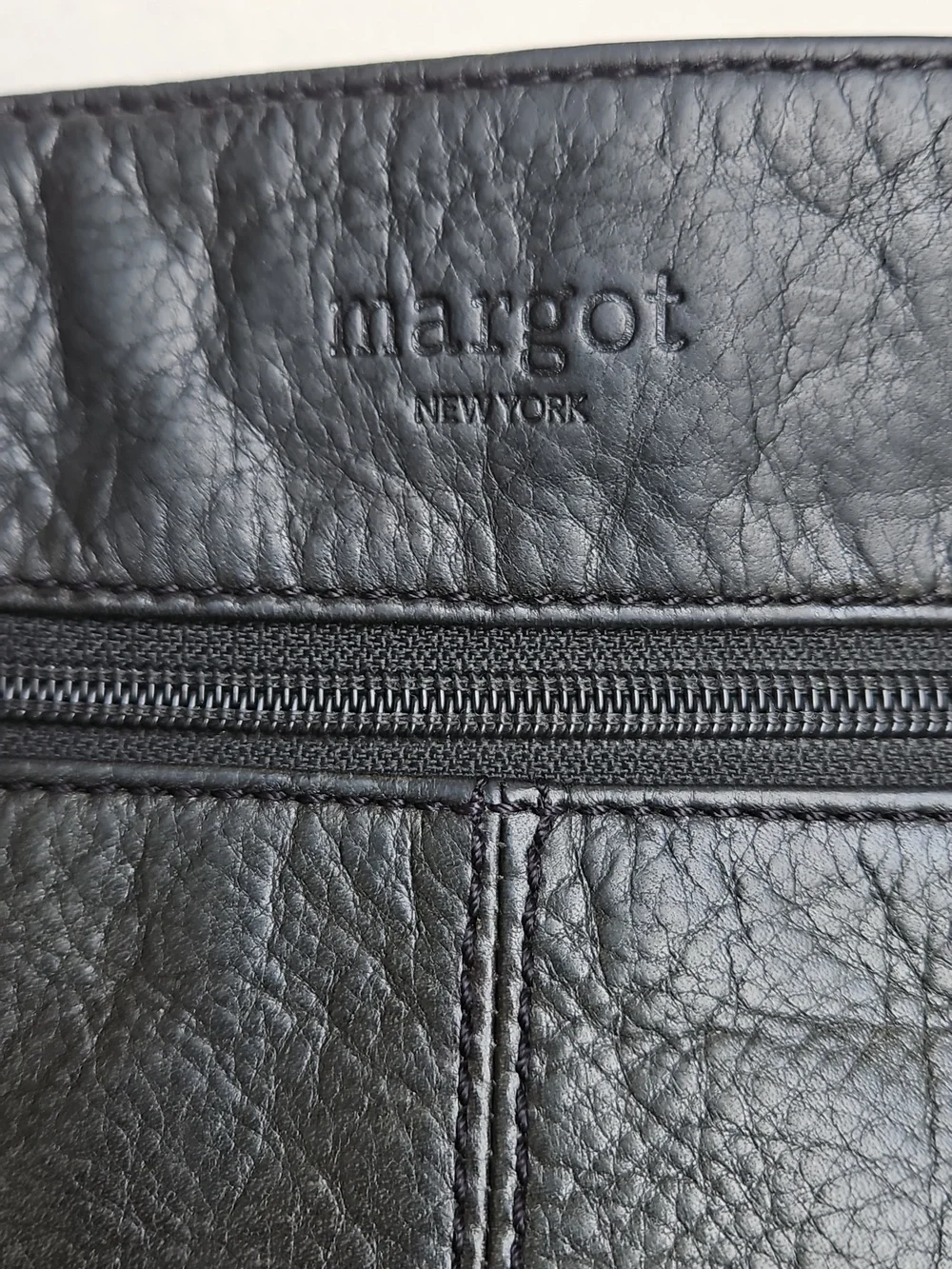 Margot Leather Gunmetal Black Crossbody Bag